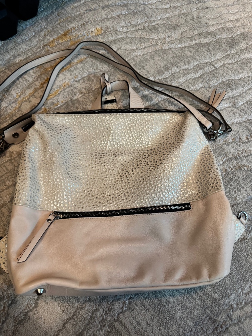 A Bellucci metallic and pink bag